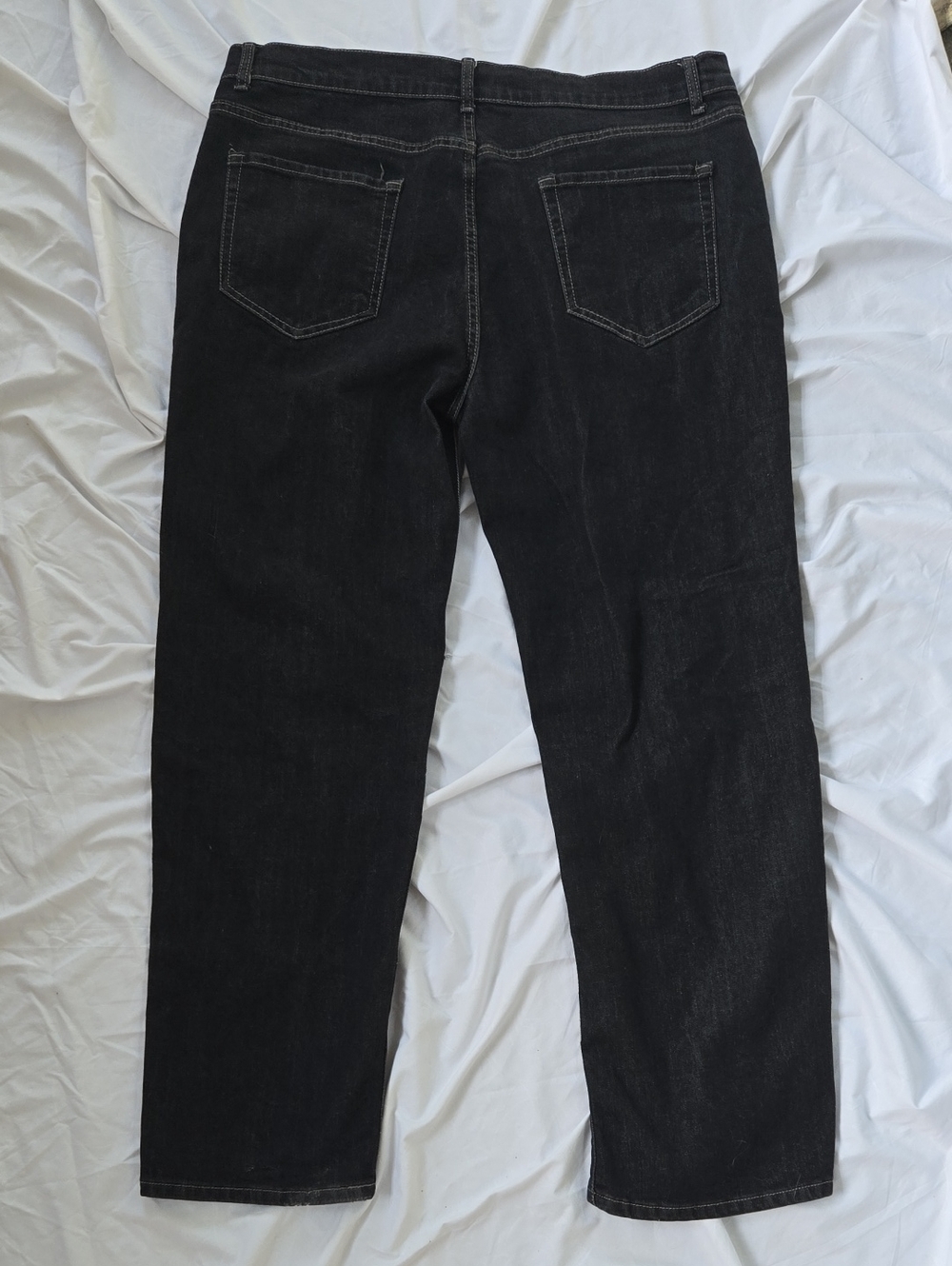 Mens Cool Black Jeans With Multi Patch Work Different Colors & Fringe Front Only - Picture 9 of 9